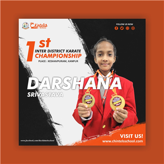 Darshana Srivastava has substantiated the fact  by  attaining  the First position in the Inter District Karate Championship. Hip Hip Hurray !